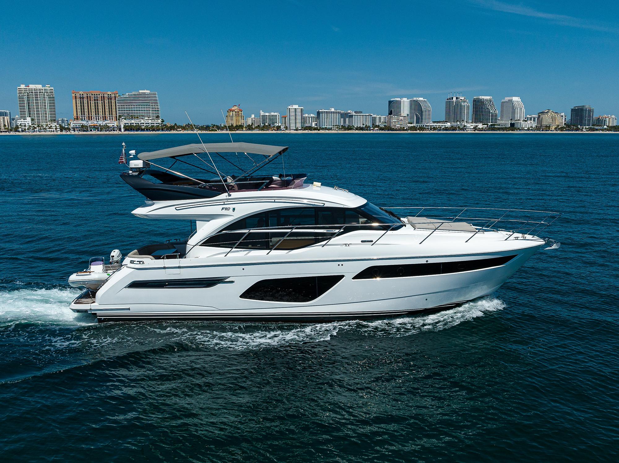 Princess F50 - Applause - Exterior starboard profile photo on water