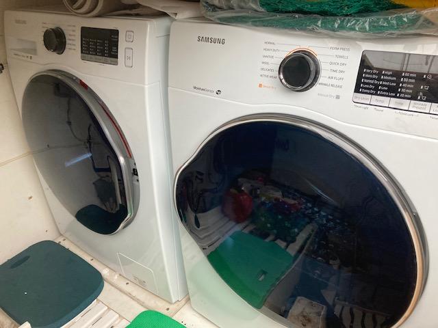 Washer and Dryer in Lazarette Below Aft Deck