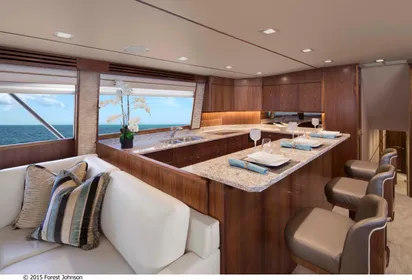 2022 80 Viking Yacht Skybridge galley
