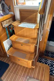 Storage in each companionway step