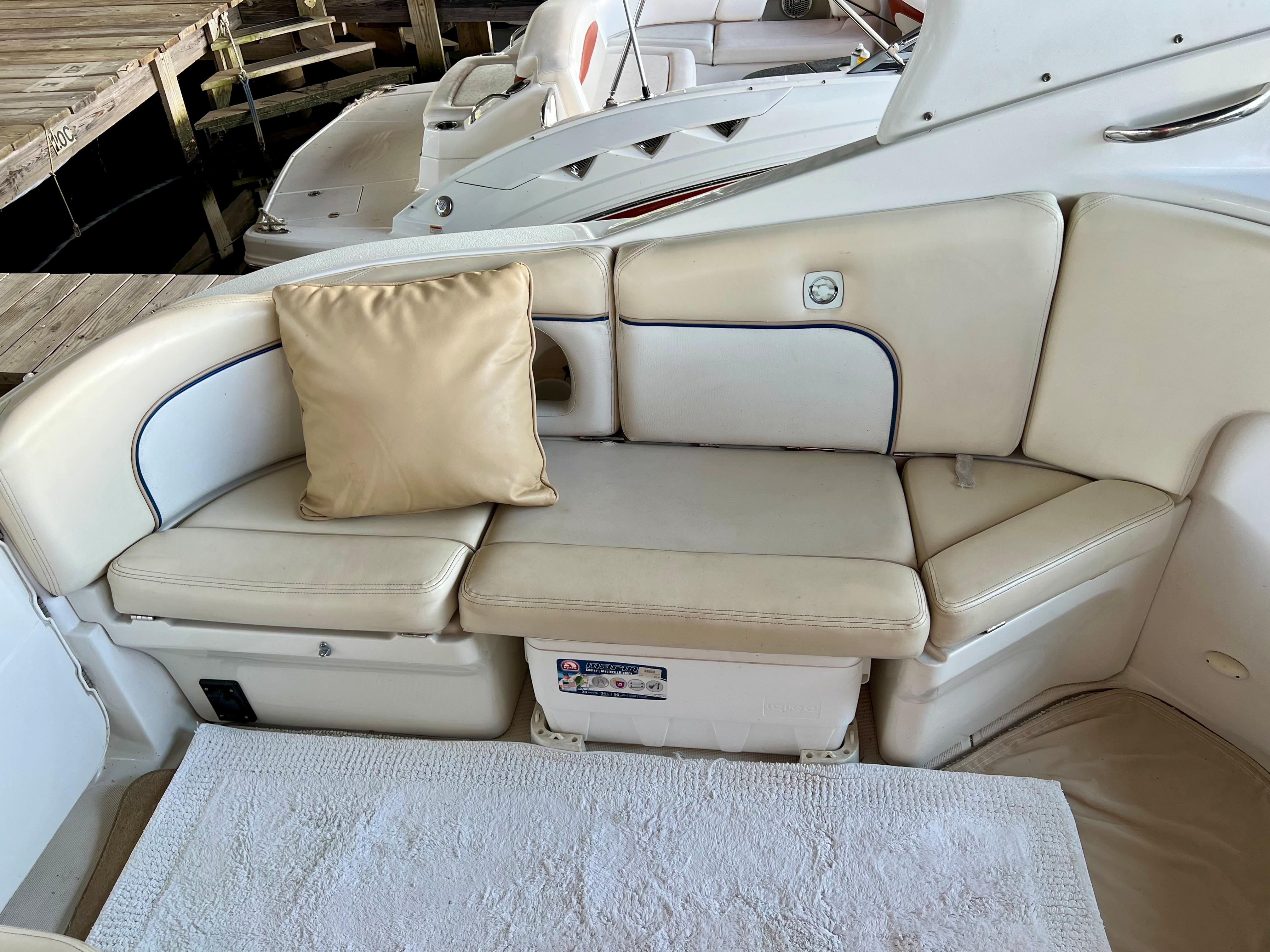 cockpit seating, cooler storage
