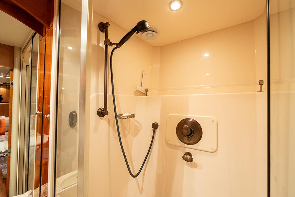 Shower in the stbd guest stateroom head