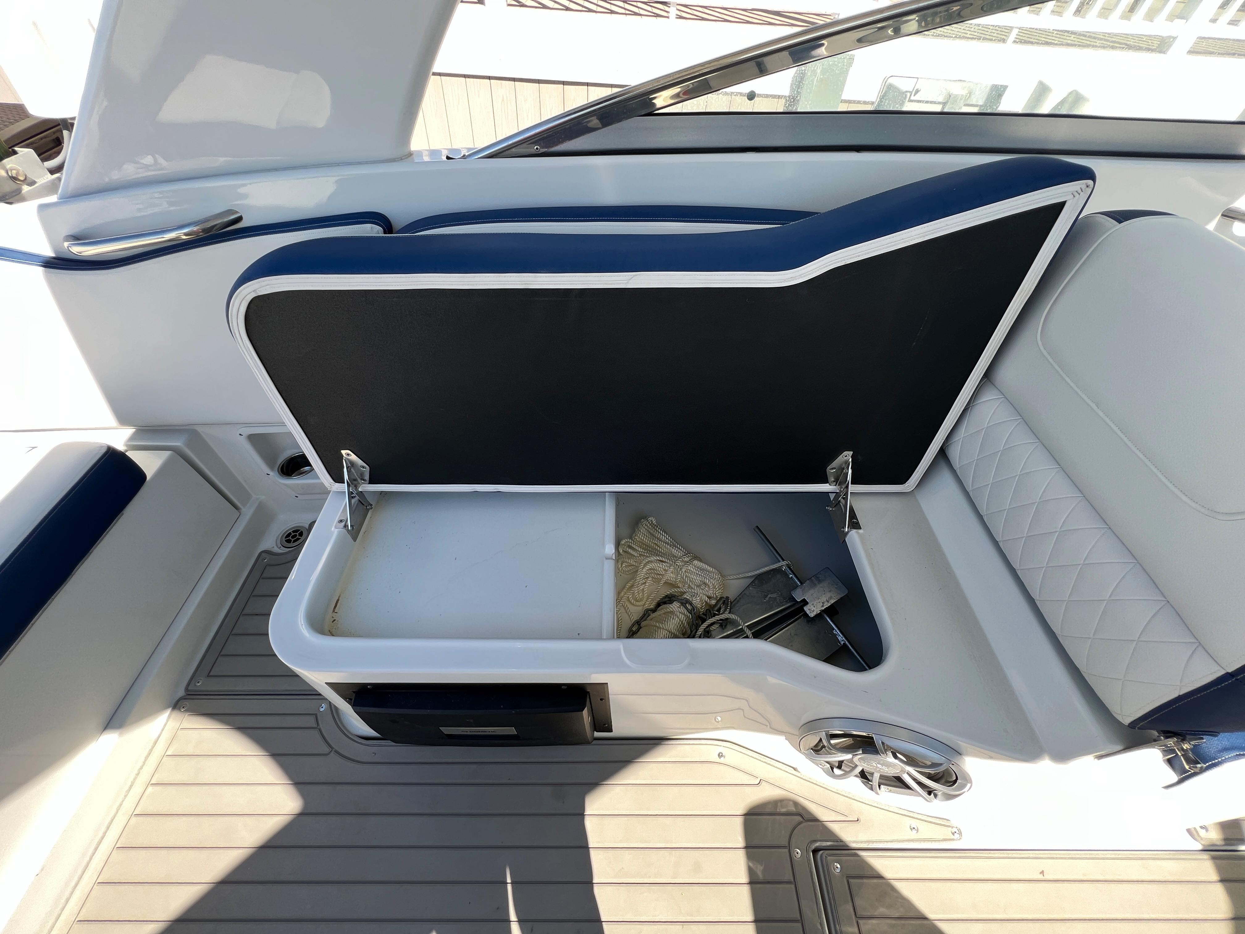 2022 Crownline E305 XS Starboard Cockpit Seating Storage
