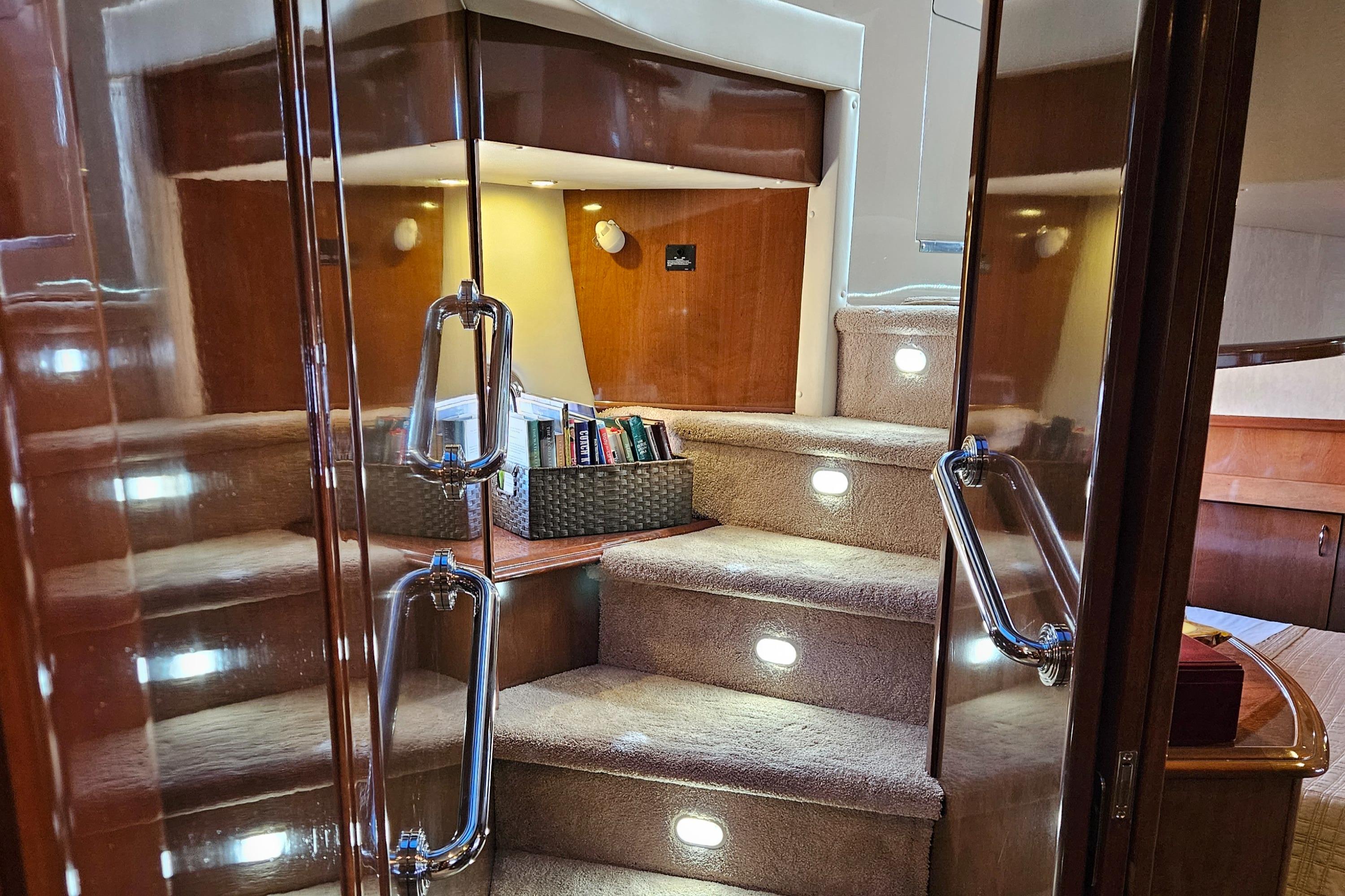 stairwell to lower staterooms