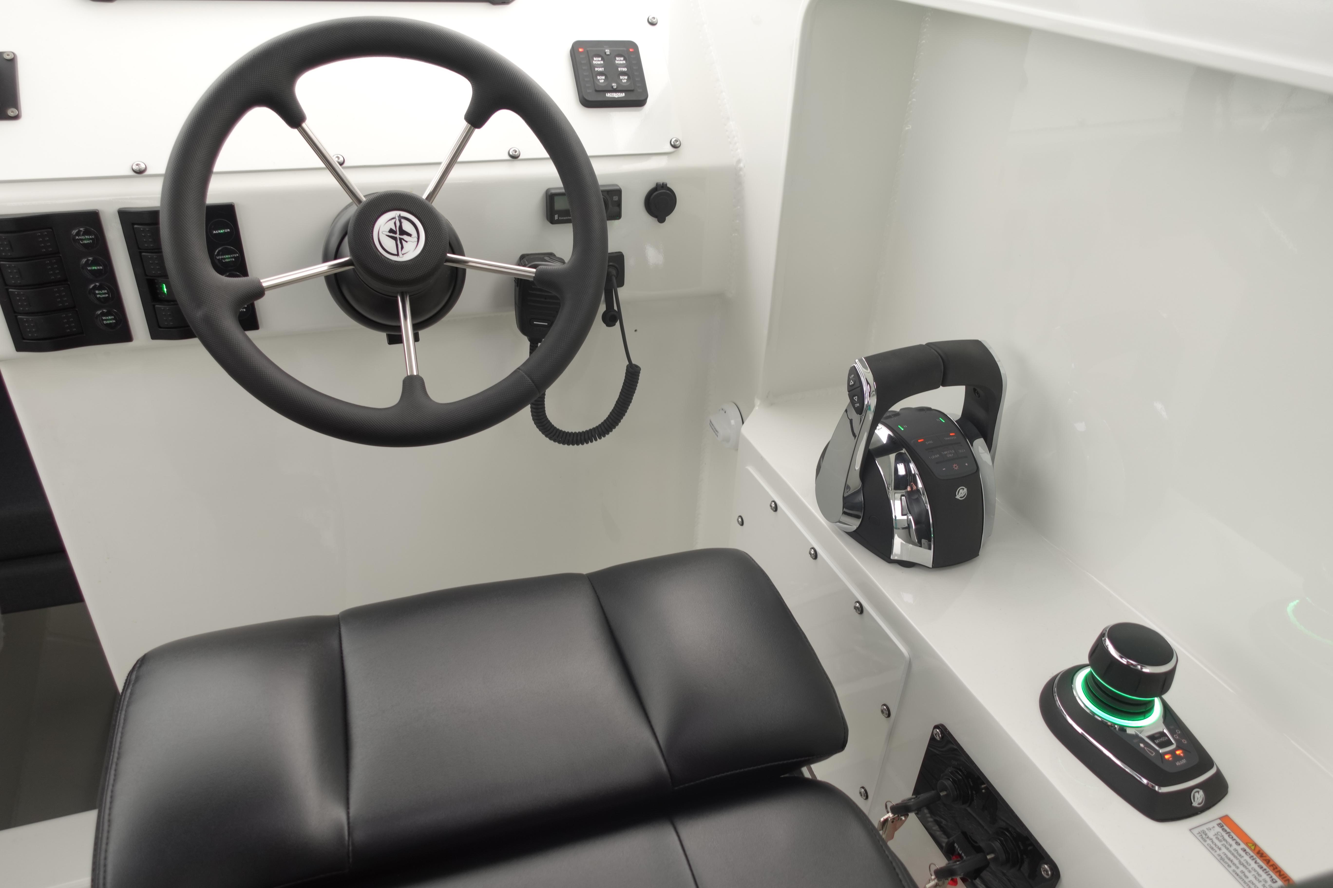 Joystick Controls Throttle and Shifters and Steering Wheel 