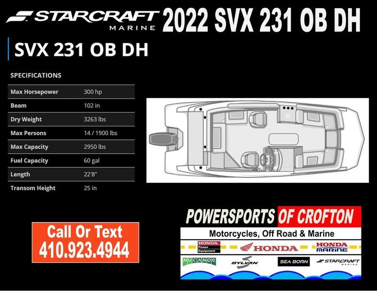 2022 Starcraft SVX 231 OB