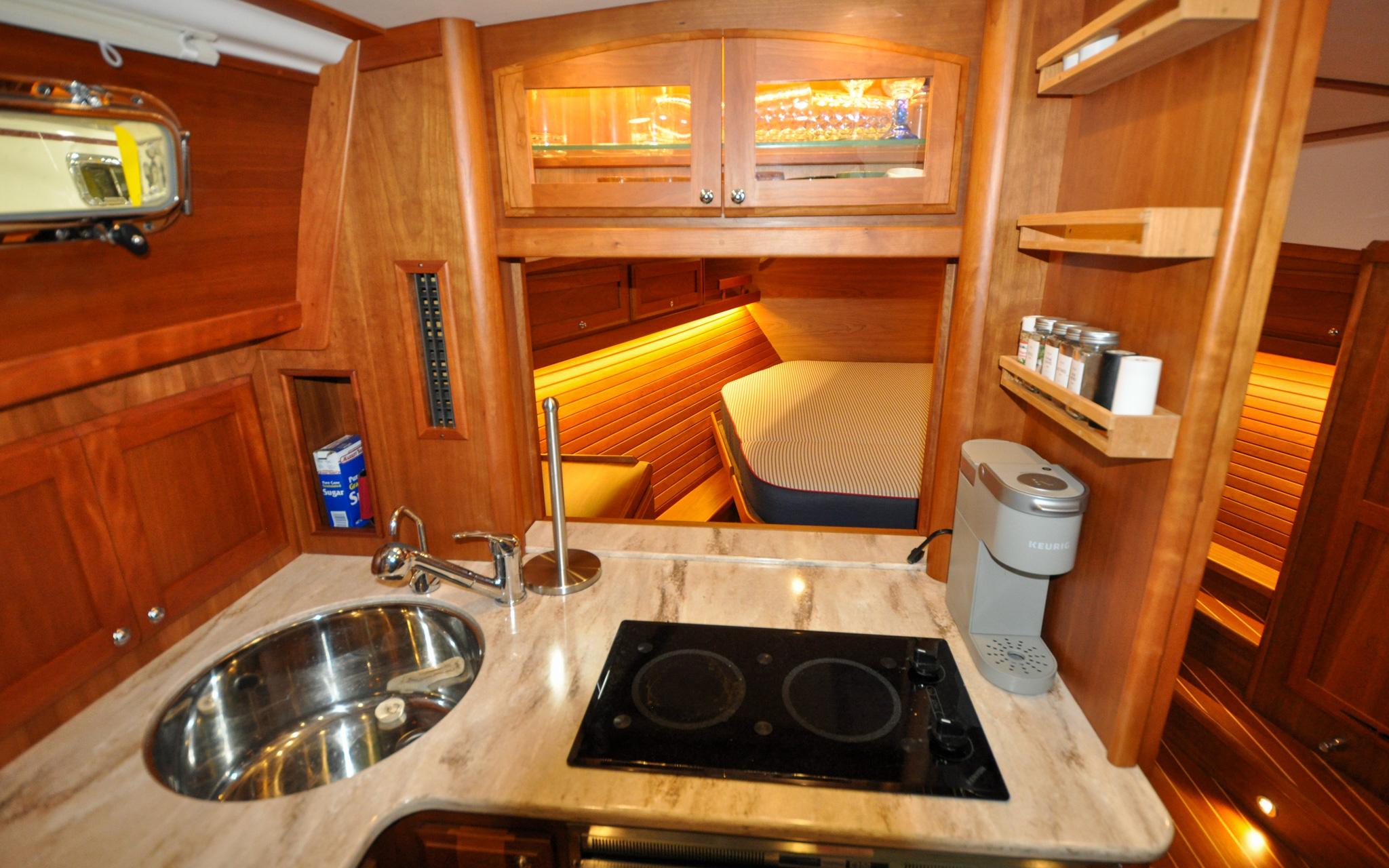Sabre 38 Salon Express - Knot Done Yet - Galley Forward Window Down