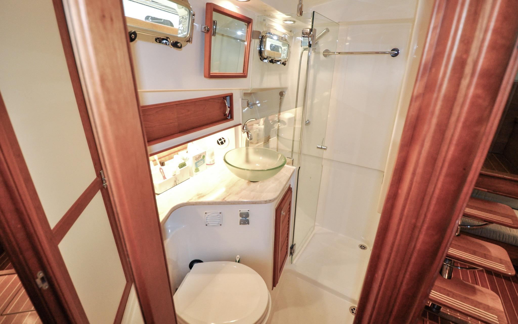 Sabre 38 Salon Express - Knot Done Yet - Head - Stall Shower