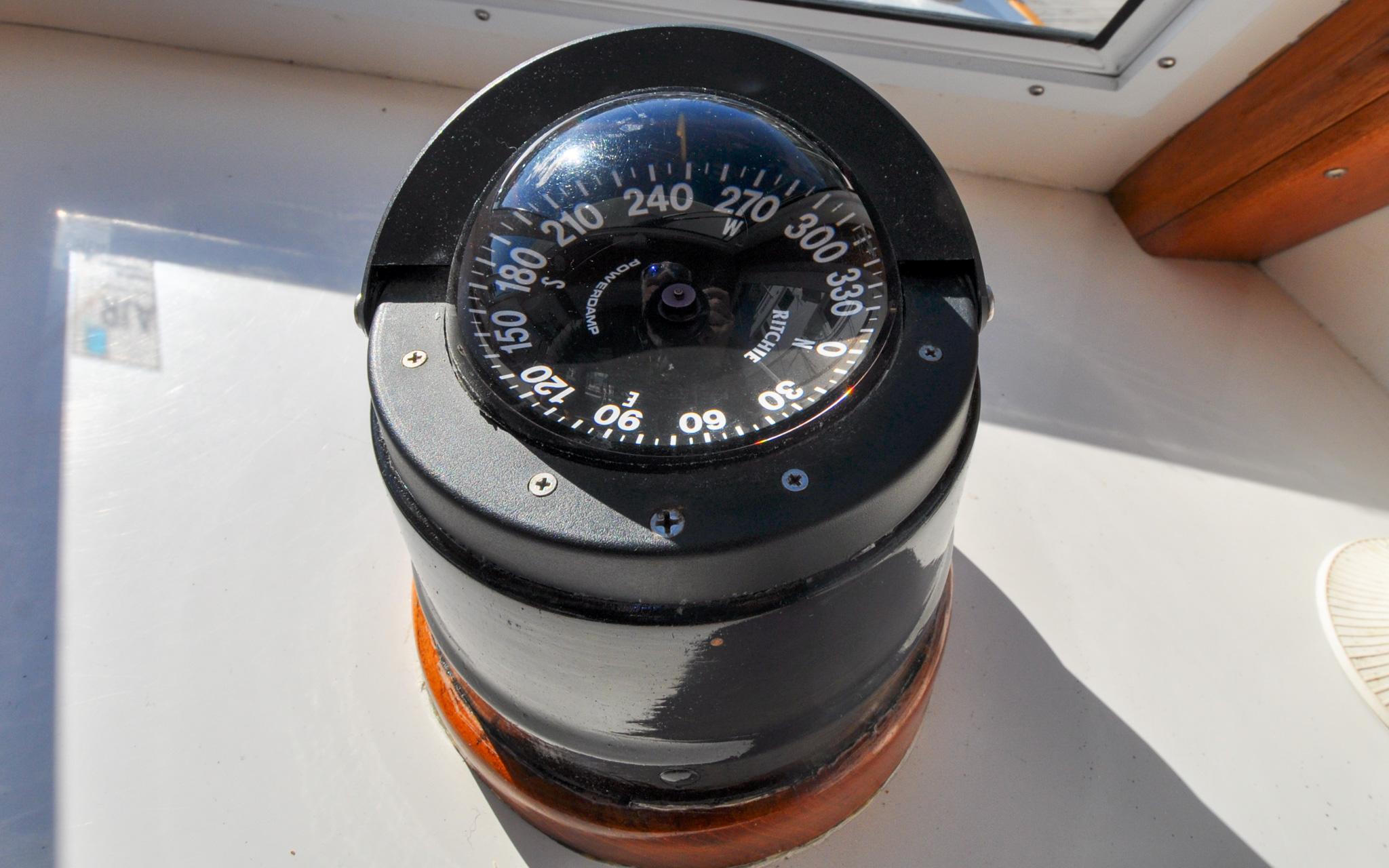 Wilbur 34 - Kingfisher - Pilot Salon - Helm Station - Ships Compass