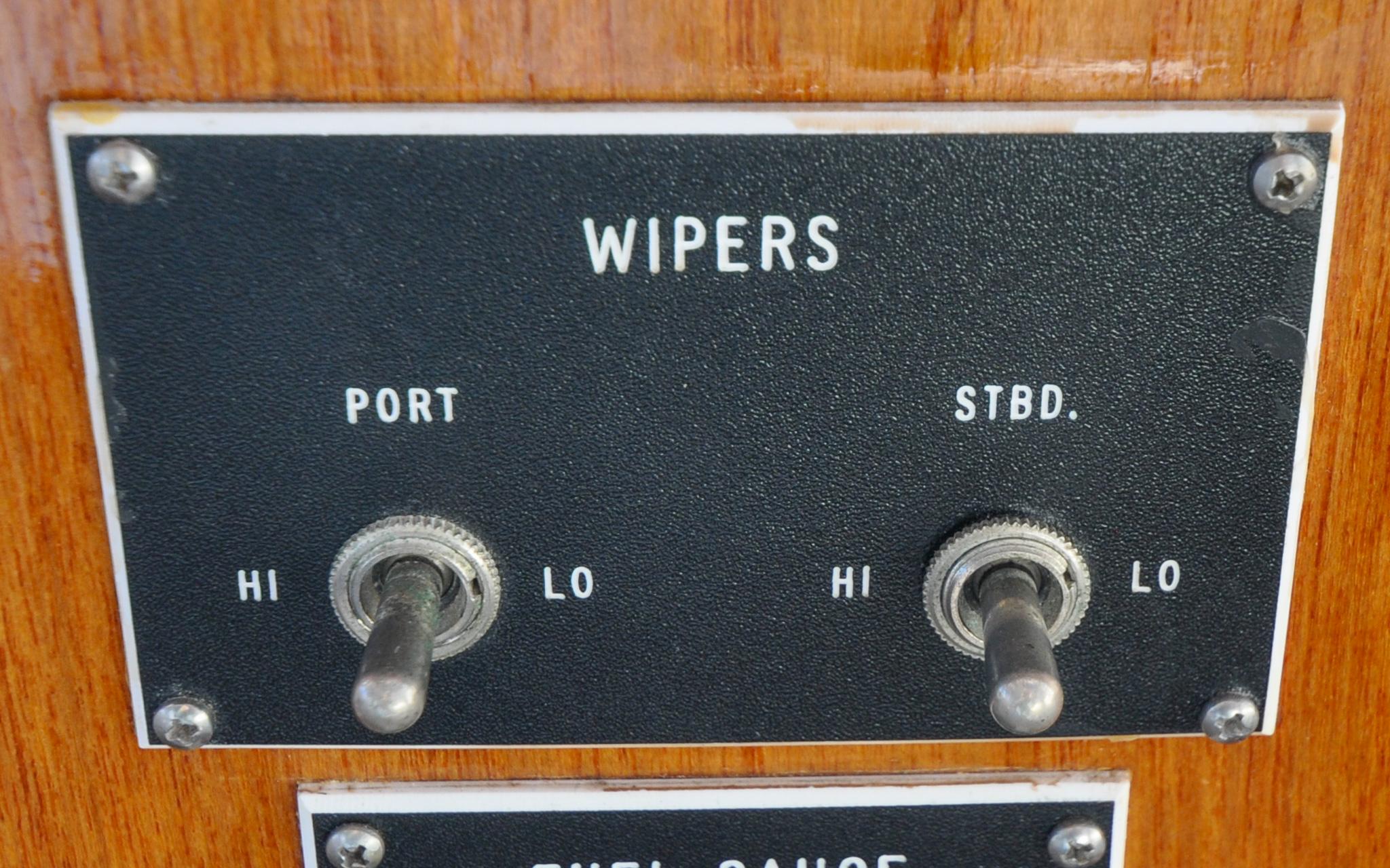 Wilbur 34 - Kingfisher - Pilot Salon - Helm Station - Wiper Controls