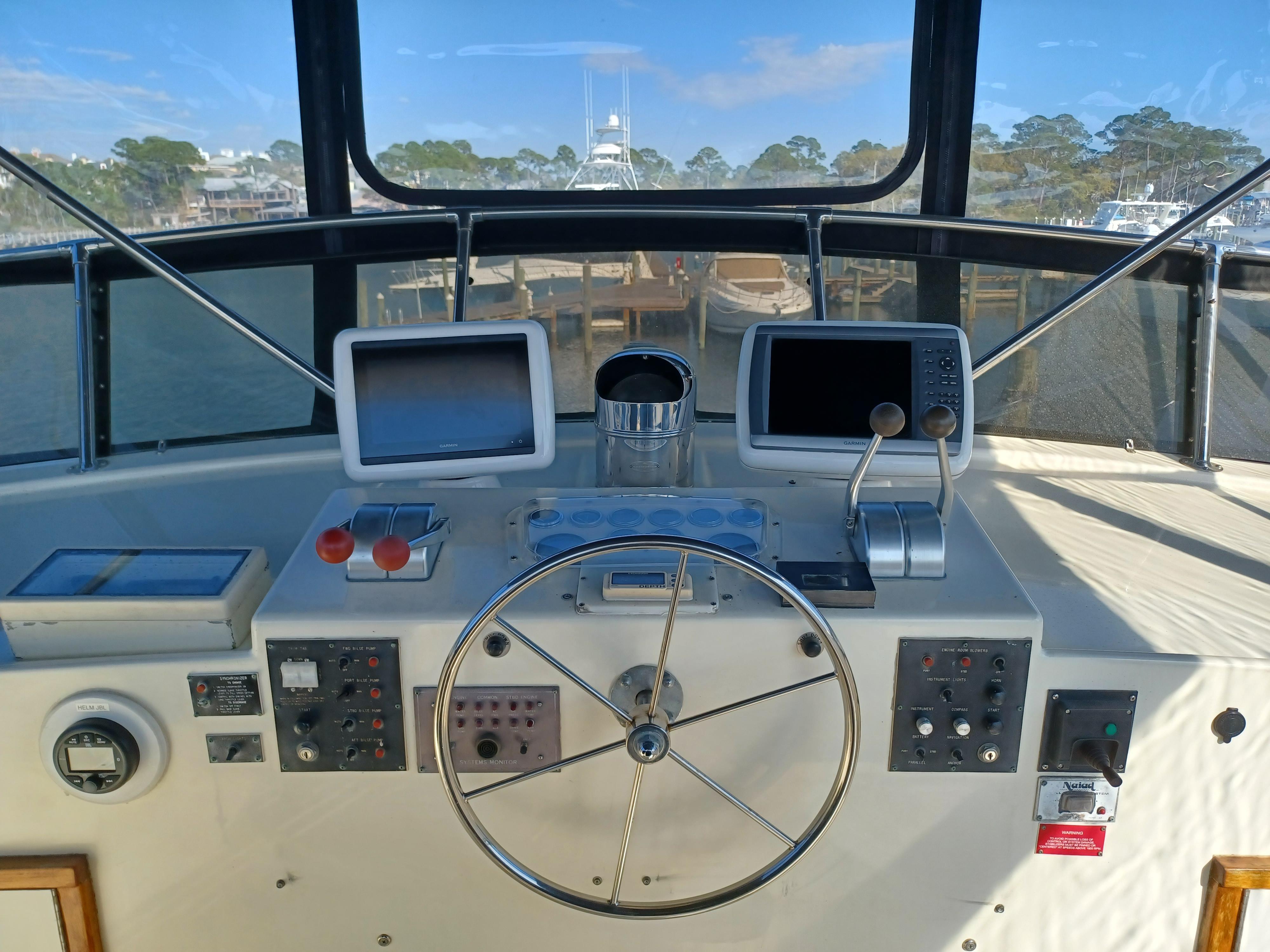 1987 Hatteras 63 Cockpit Motoryacht