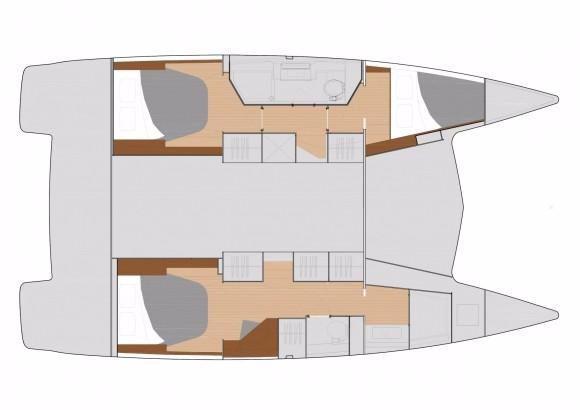 Manufacturer Provided Image: Manufacturer Provided Image: Fountaine Pajot Lucia 40 Cabin Layout Plan
