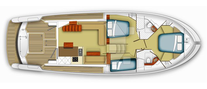 Manufacturer Provided Image: Maritimo M48 Lower Layout