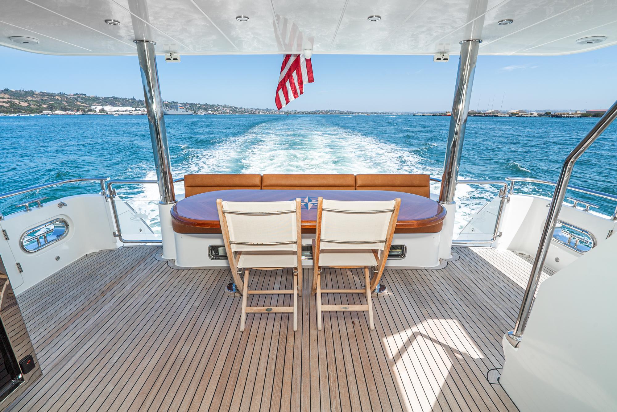 Aft Deck Seating at Table