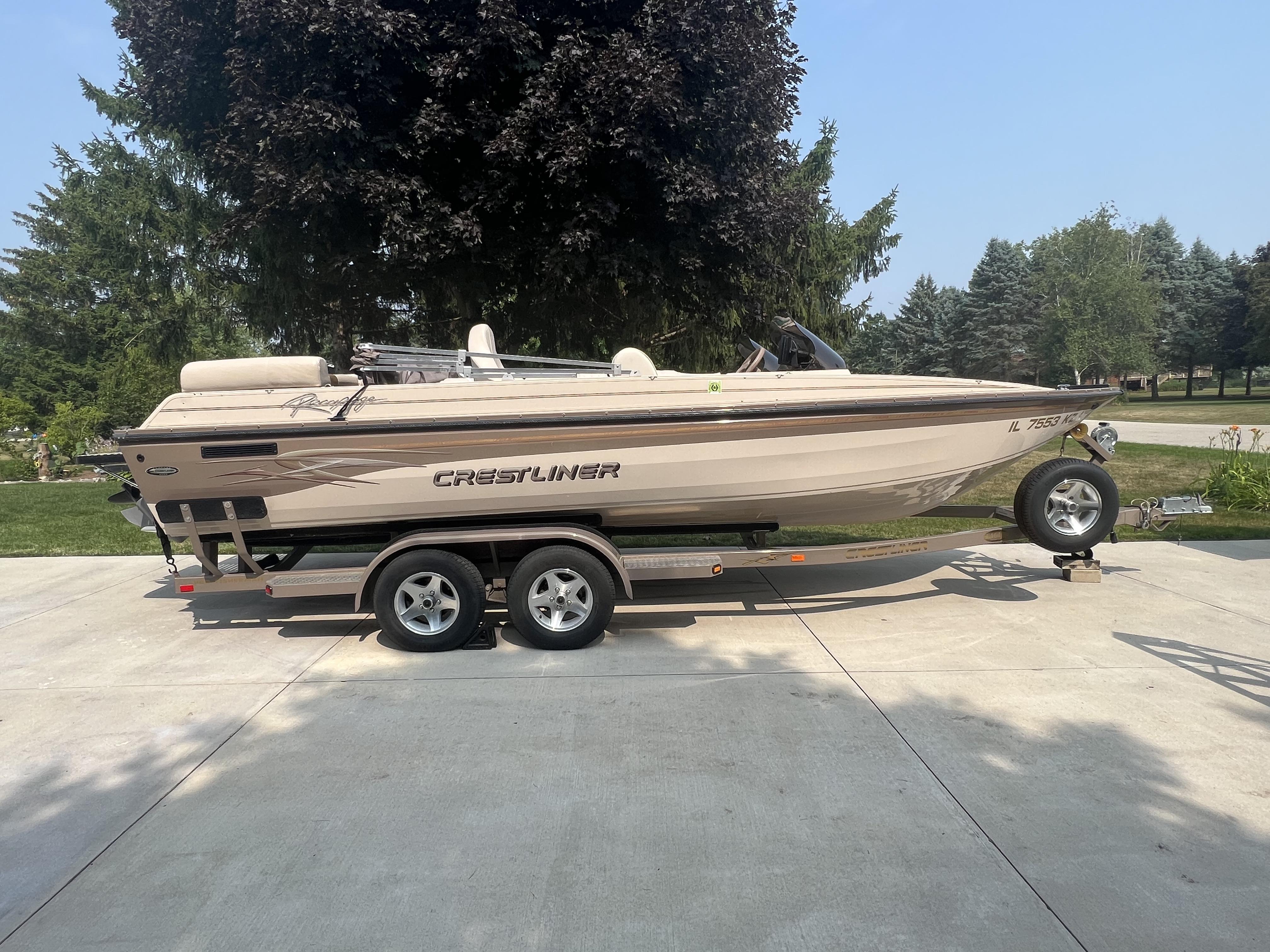 Crestliner fishing boat with motor and trailer - boats - by owner - marine  sale - craigslist