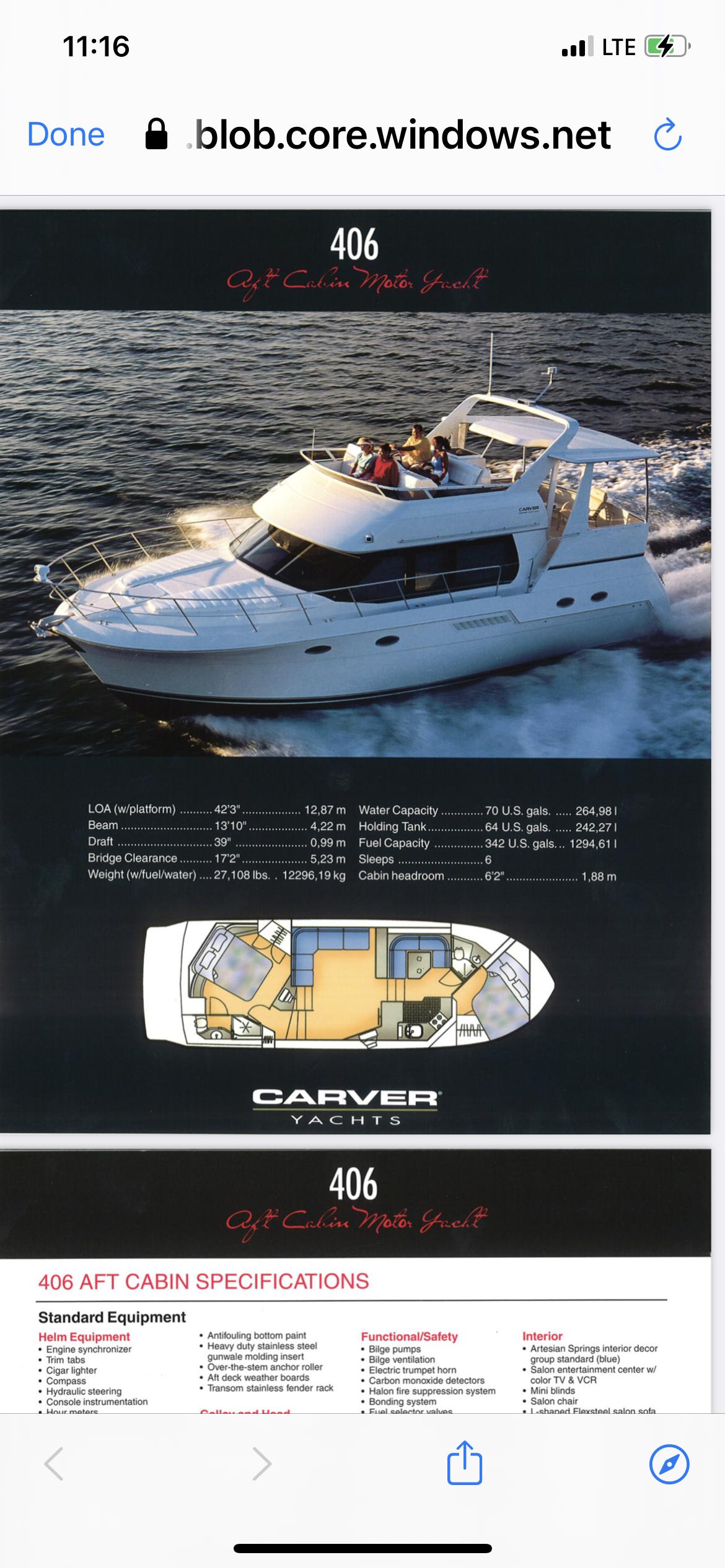 1999 Carver 406