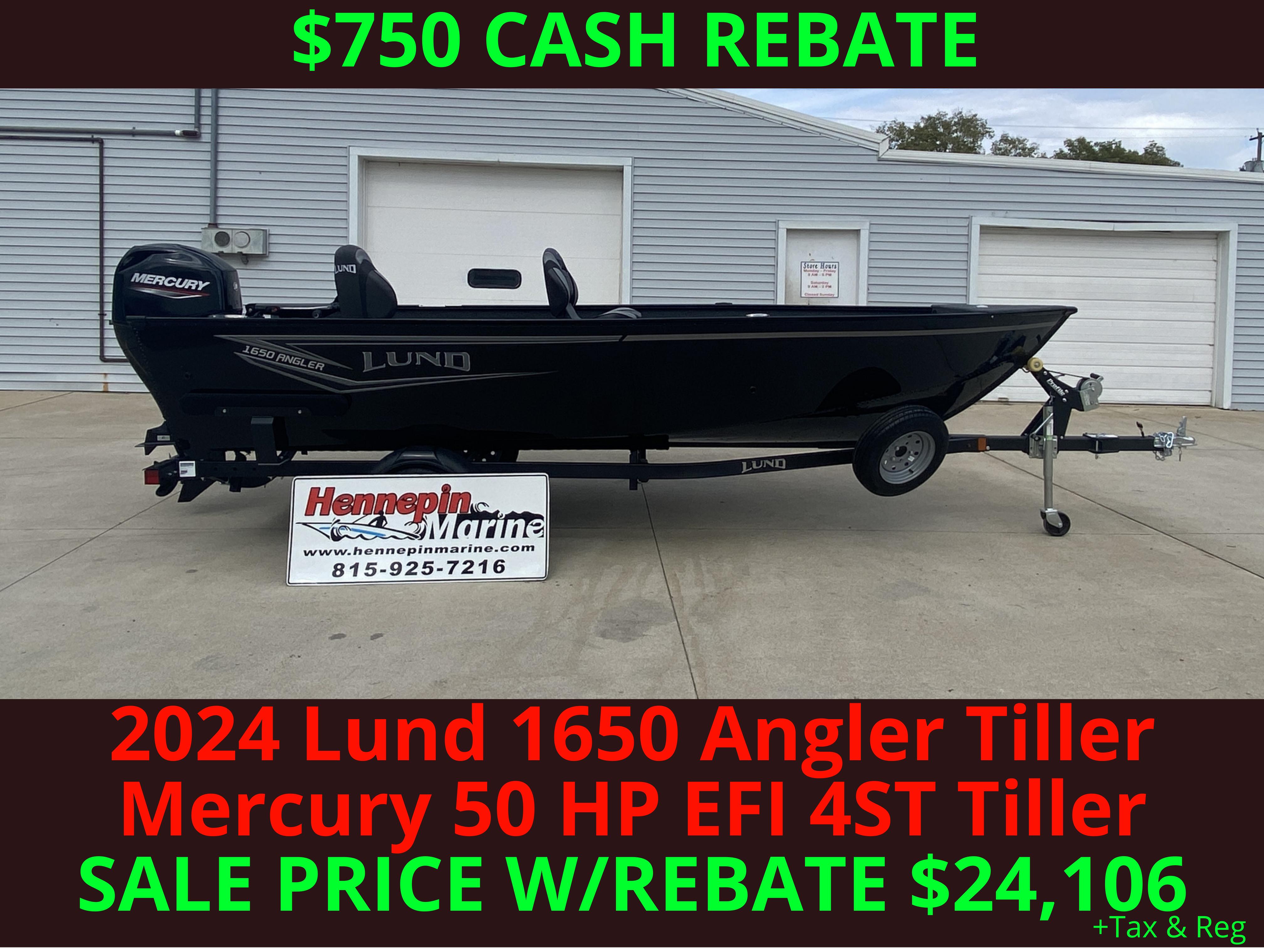 New 2024 Lund 1650 Angler Tiller, 61327 Hennepin - Boat Trader