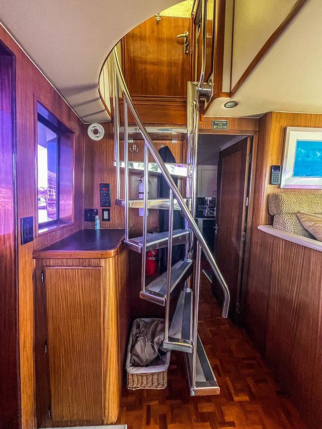Spiral Staircase to Flybridge