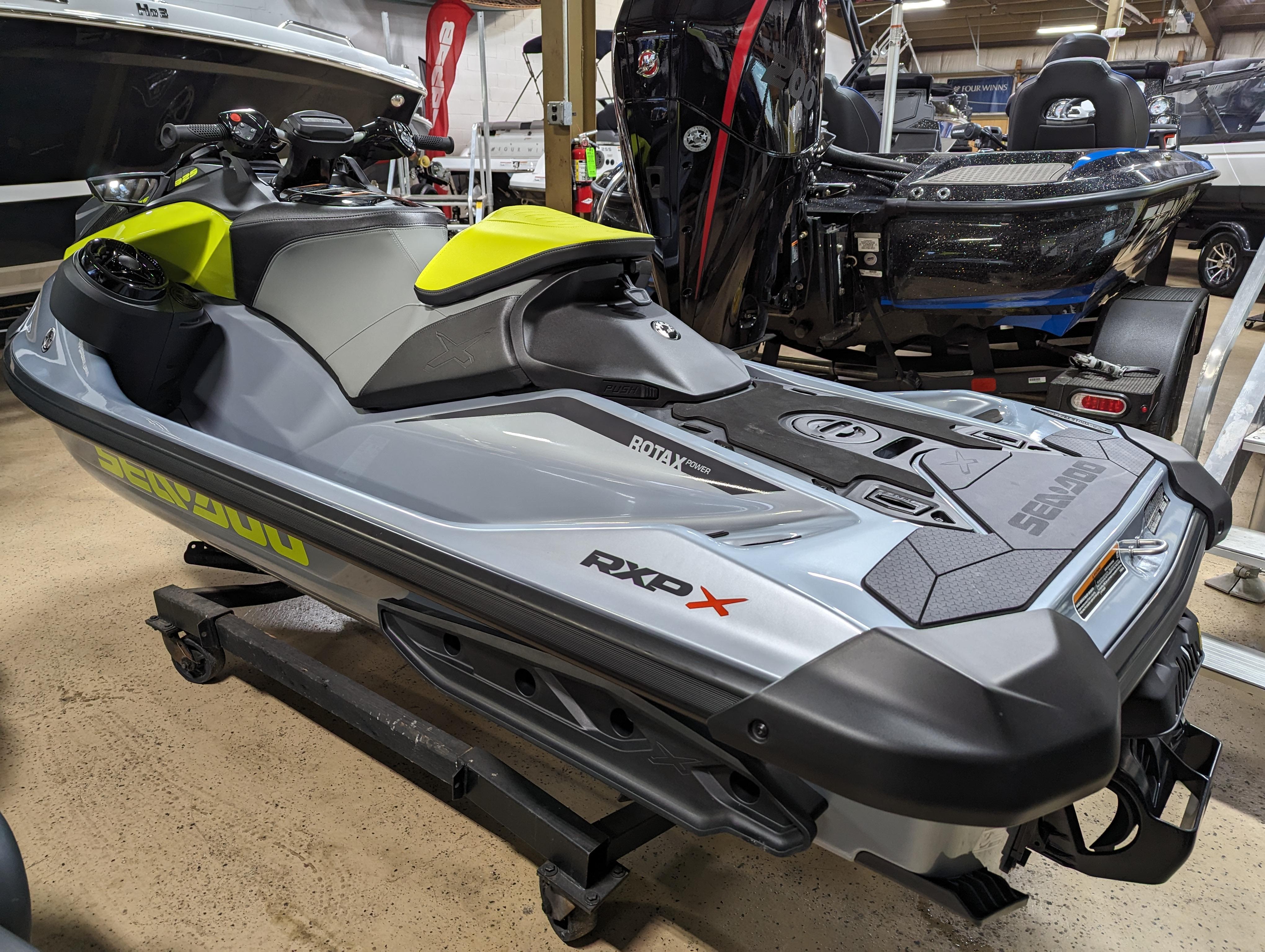 New 2024 SeaDoo RXPX 325 iBR Ice Metal/Green Tech, BRP Premium Audio