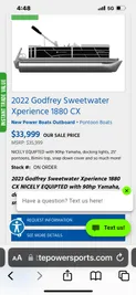2023 Godfrey Sweetwater Xperience 1880 CX
