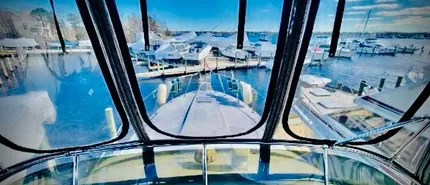 Panoramic Views from the Enclosed Flybridge Helm