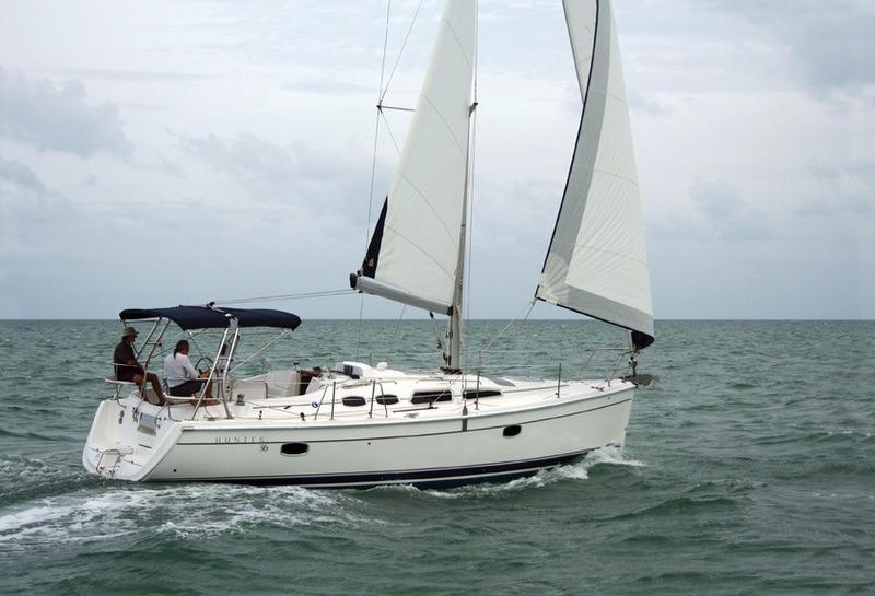 2005 Hunter 36 sailing