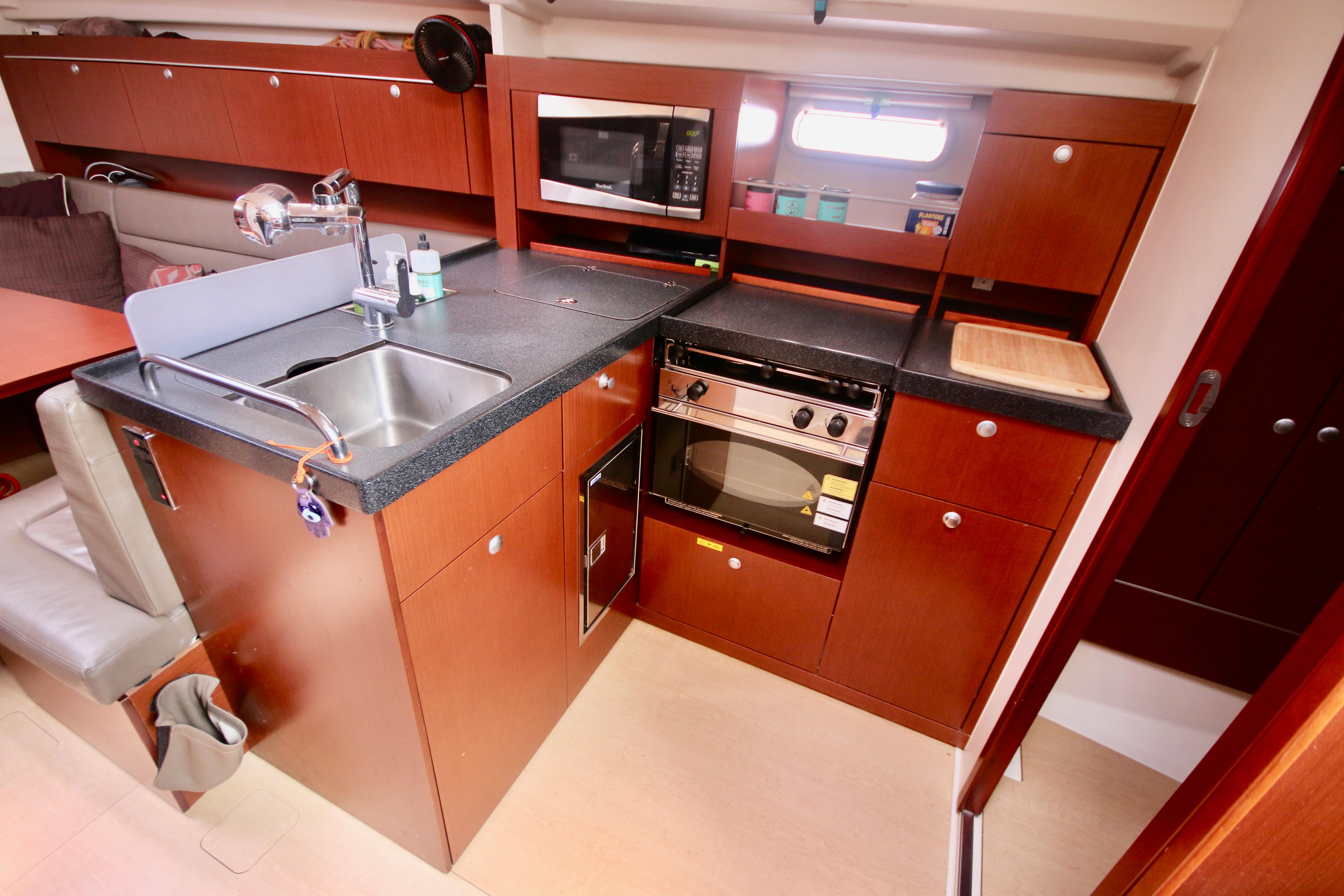 L shaped galley