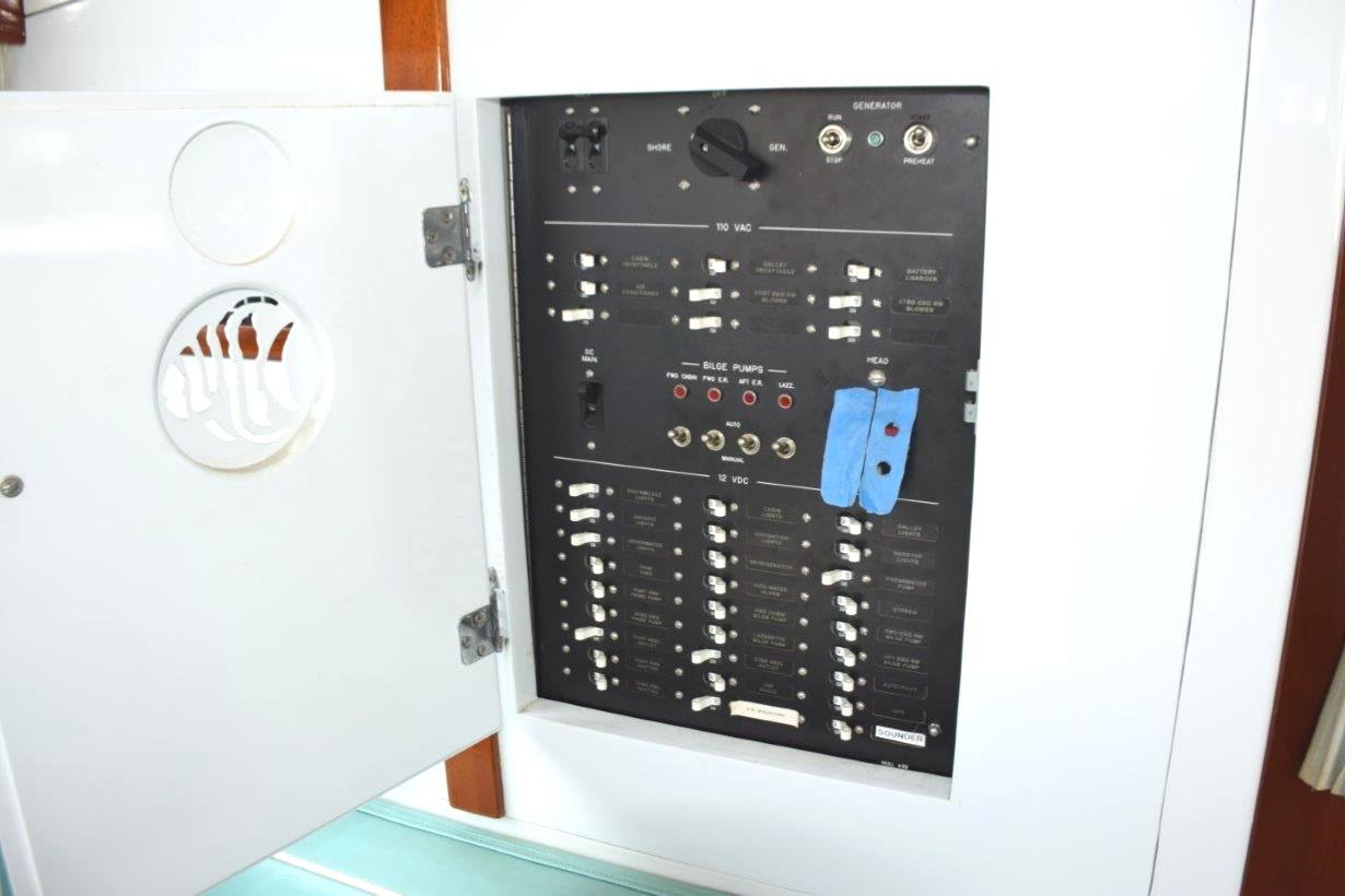 Main electrical panel starboard aft cabin