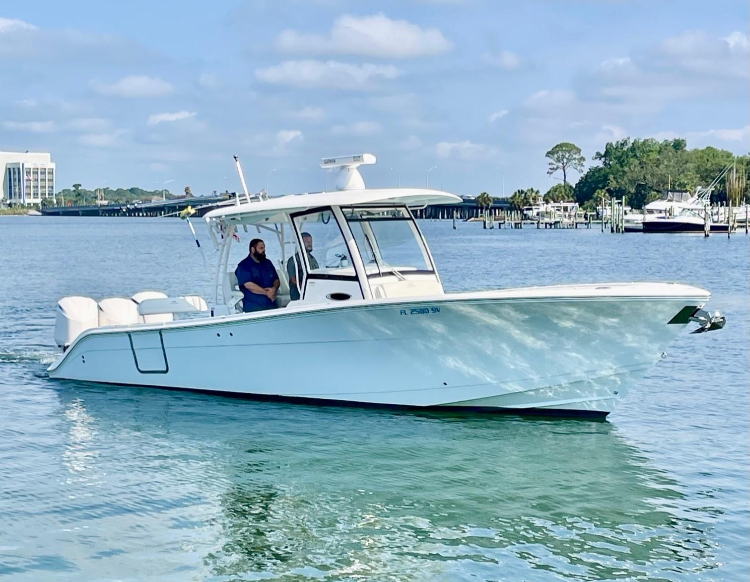2018 Cobia 344 CC  SIDE CHICK II  STBD Bow